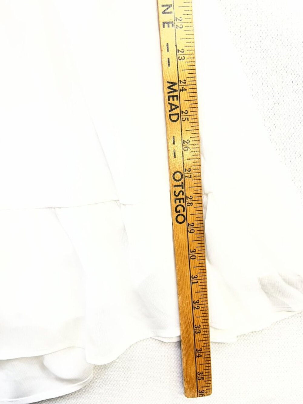 Women's Square Neck Mini Dress Puff Sleeve Size L White Smocked Tie Back - Picture 7 of 12